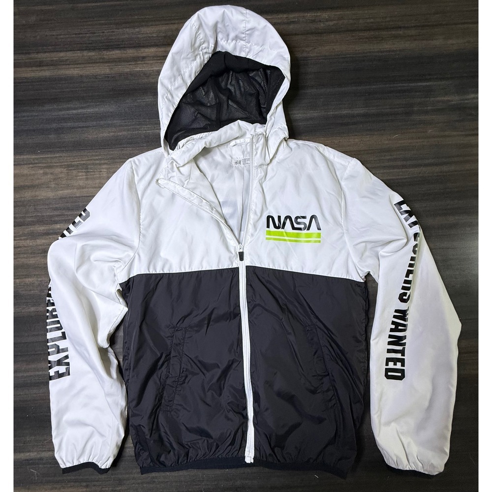 H&M‎ NASA Windbreaker Jacket Explore Wanted Lightweight Kids Size US 16/18